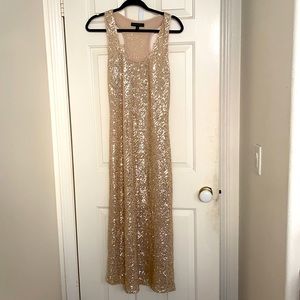 Long Sequin Slip Dress